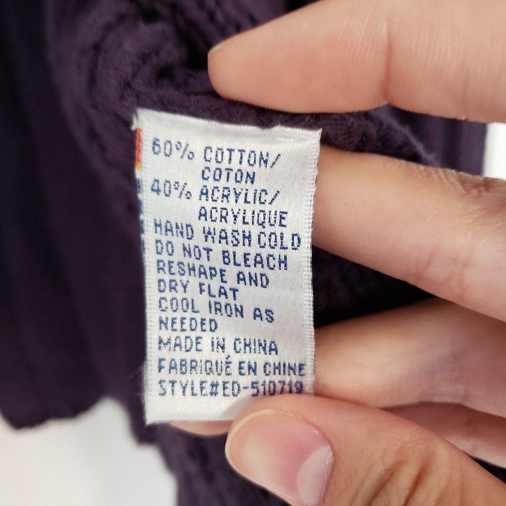 Ricki's Purple Open-Knit Tie-Front Cardigan - Picture 7 of 7